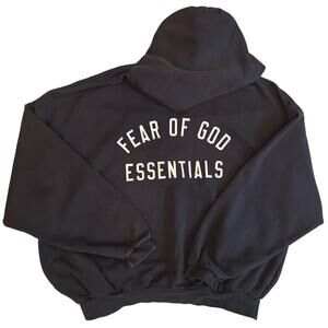 NWT OVERSIZED XL Men's Fear of God Essentials Charcoal Hoodie 90's Fit MSRP $150